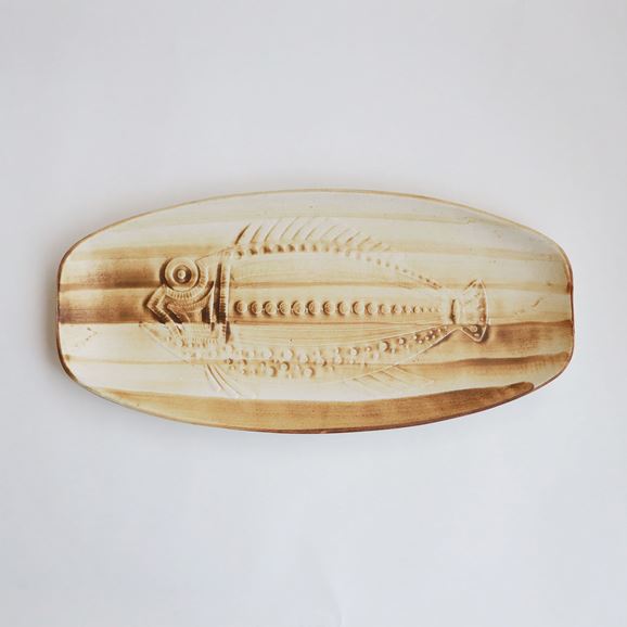 yʐ^zVintage Plate rectangular LL FISH