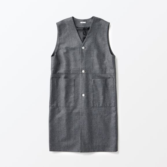 H& by POOL Long Vest Gray