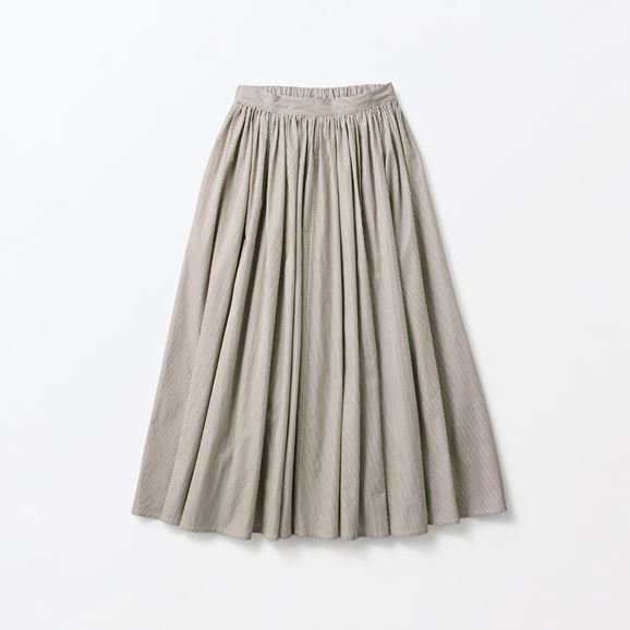 H& by POOL Gathered Skirt Ivory~Brown