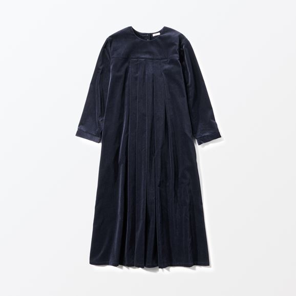 yʐ^zH& by POOL Front Gathered One-Piece Navy Velvet