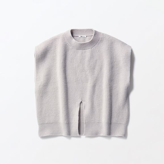 yʐ^zH& by POOL Cropped Vest Light Gray