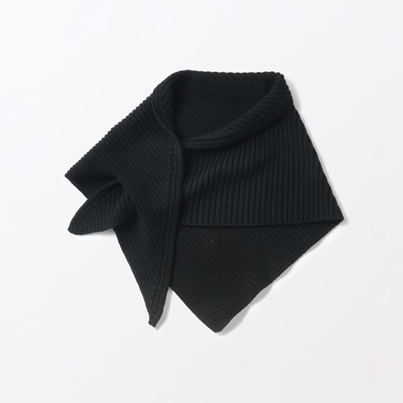 yʐ^zH& by POOL Knitted Scarf Black
