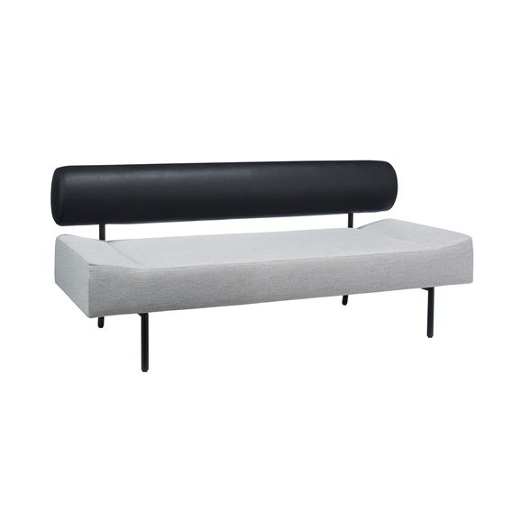 �y�ʐ^�z�y�݌ɕi�z DIVANCO SOFA Round (2) Black × Light gray