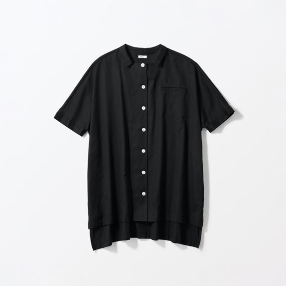 �y�ʐ^�zH& by POOL Long Wide Shirt Black Gingham