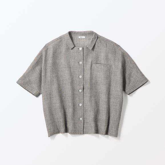 �y�ʐ^�zH& by POOL Wide Shirt Brown Check