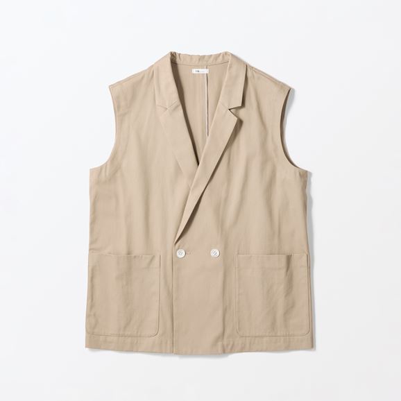 �y�ʐ^�zH& by POOL Sleeveless Jacket Beige