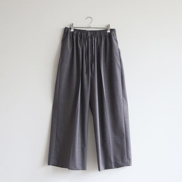 �y�ʐ^�zPOSTELEGANT Wool Extra Wide Trousers �_�[�N�u���E��