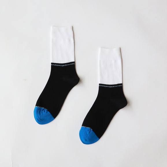 �y�ʐ^�zIDEE Composition Socks Neon Border M �u���[