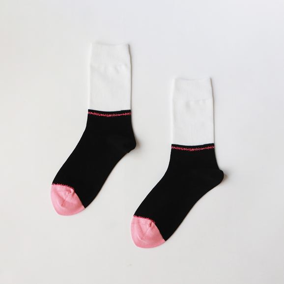�y�ʐ^�zIDEE Composition Socks Neon Border M �s���N