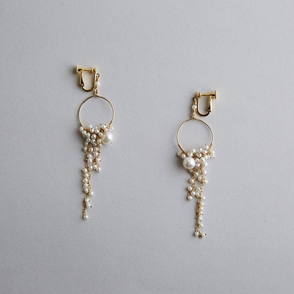 yʐ^zasumi bijoux shirotsumekusa long earring