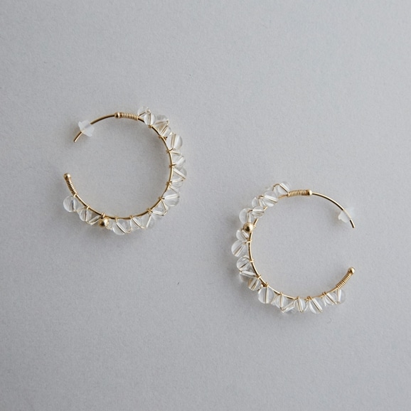 yʐ^zasumi bijoux asatsuyu ring hoop pierce crystal
