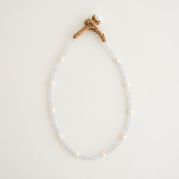 yʐ^zyZ{ؓXzN05 sai Necklace Blue Chalcedony & Pearl