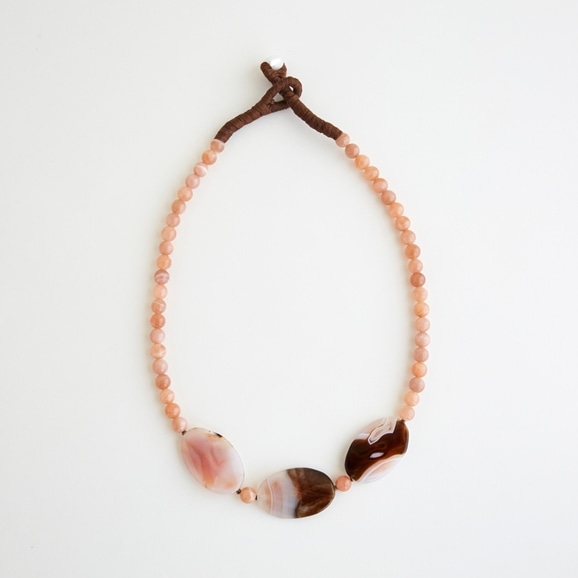 yʐ^zsai Necklace Pink Agate