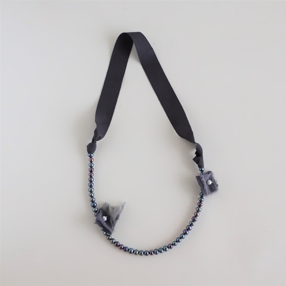 yʐ^zsai Necklace Pearl Gray