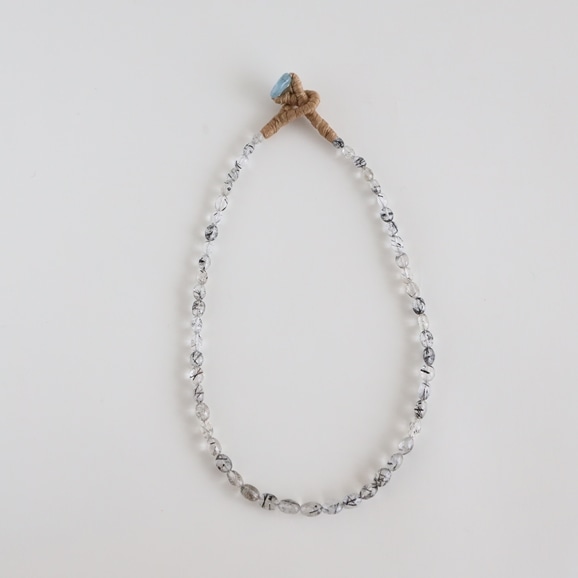 yʐ^zyZ{ؓXzN04 sai Necklace Black Rutile Quartz
