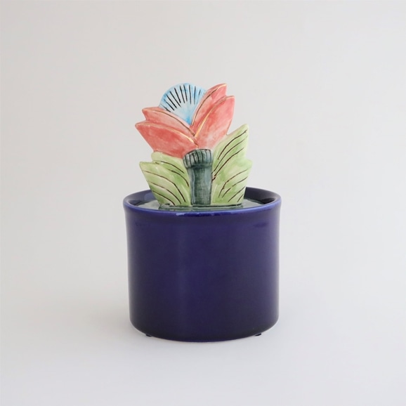 yʐ^zyԕizLisa Larson Jar with Lid big flower D