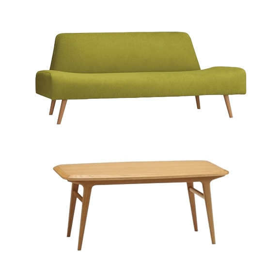 �y�ʐ^�z�y�Z�b�g�z AO SOFA (2) Green + IKI LOW TABLE