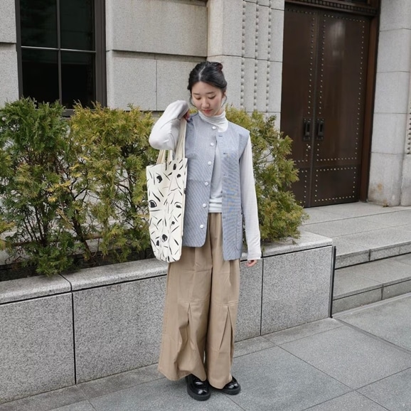 �y�ʐ^�z�y�g��160cm�zH& by POOL Vest Black Check