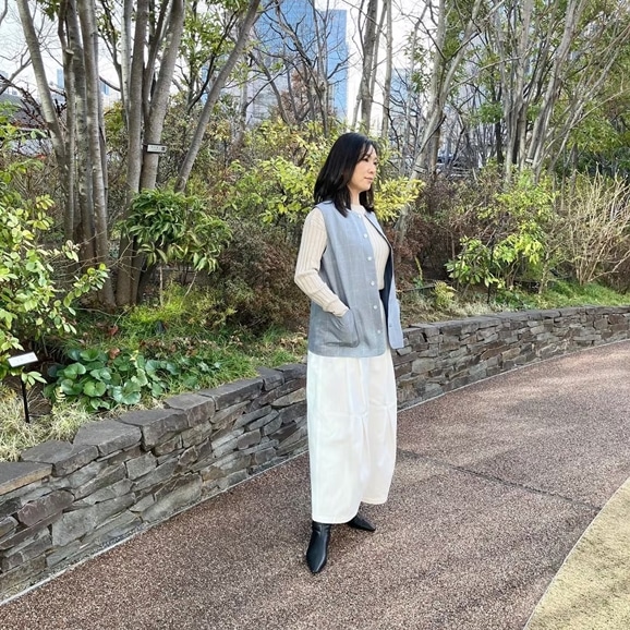 �y�ʐ^�z�y�g��165cm�zH& by POOL Wide Pants White