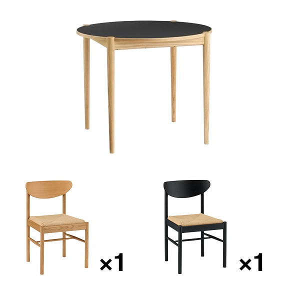 【写真】NOVA DINING TABLE ROUND 900、MEMOLA CHAIR、MEMOLA CHAIR