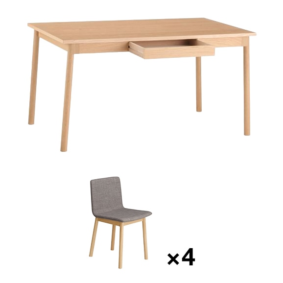 【写真】STILT TABLE 1400、STILT CHAIR×4