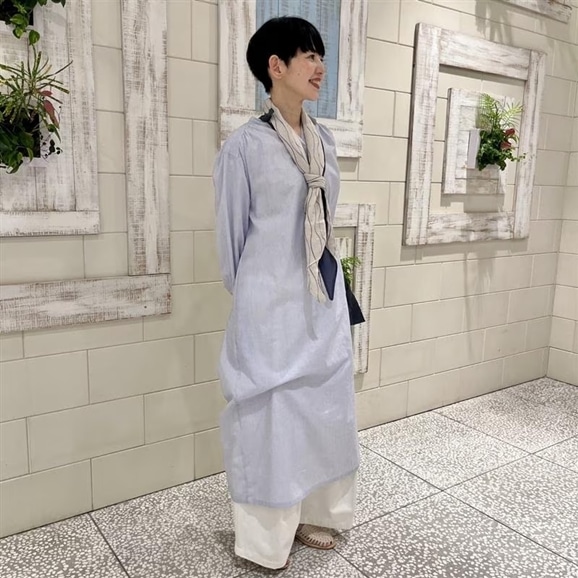 �y�ʐ^�z�y�g��162cm�zH& by POOL One-Piece Blue Stripe