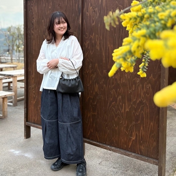 �y�ʐ^�z�y�g��169cm�zH& by POOL Church Blouse Off White