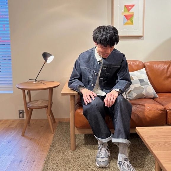 �y�ʐ^�z�y�g��175cm�zH& by POOL No Collar Denim Jacket Indigo Assort Non Wash