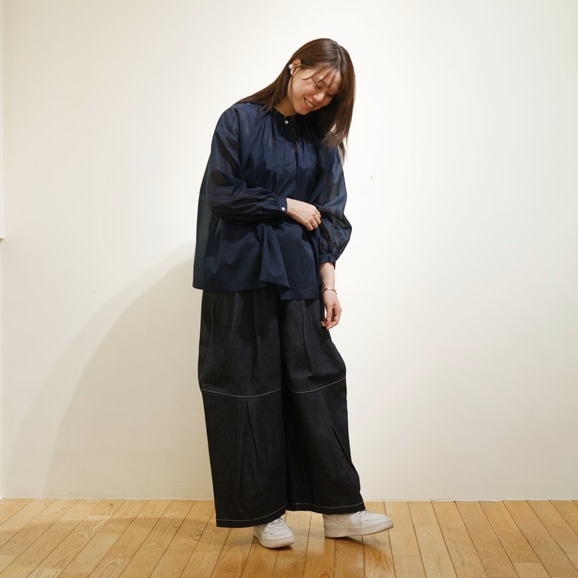 �y�ʐ^�z�y�g��170cm�zH& by POOL Church Blouse Navy