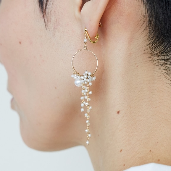 asumi bijoux shirotsumekusa long earring｜ピアス・イヤリング｜IDEE