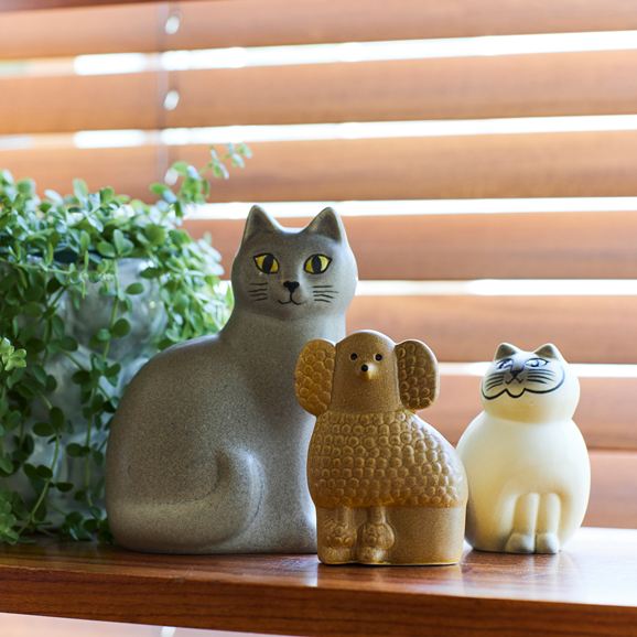 定番品】Lisa Larson Cats MANS Medium Grey｜オブジェ｜IDEE SHOP Online