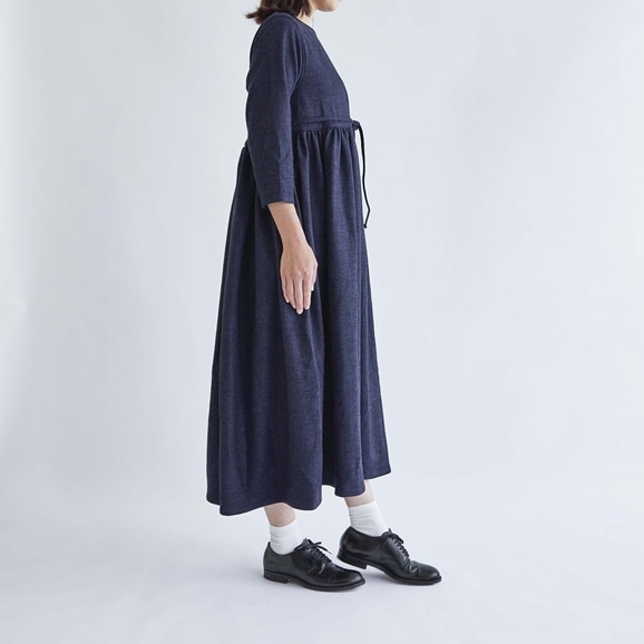 H& by POOL Gathered One-Piece Navy｜ワンピース｜IDEE SHOP Online