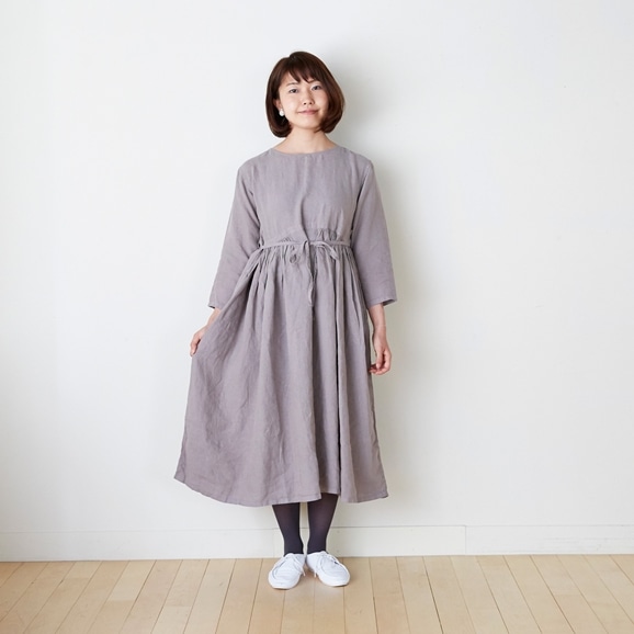 Idee Shop Online Archive Pool いろいろの服 ギャザーワンピース マスタード ファッション