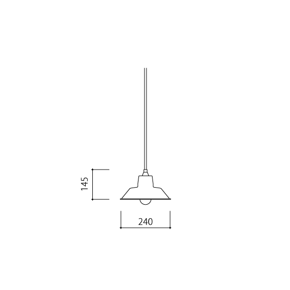 PORCELAIN ENAMELED IRON LAMP Black｜ペンダントランプ｜IDEE SHOP Online