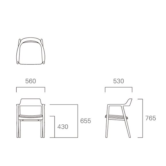 受注生産品】マルニ木工 HIROSHIMA ARM CHAIR Oak Red M02
