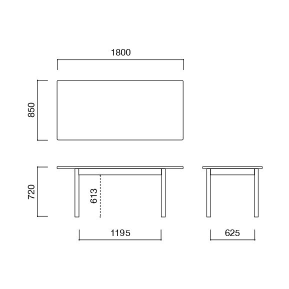 DIMANCHE DINING TABLE 1800｜ダイニングテーブル｜IDEE SHOP Online