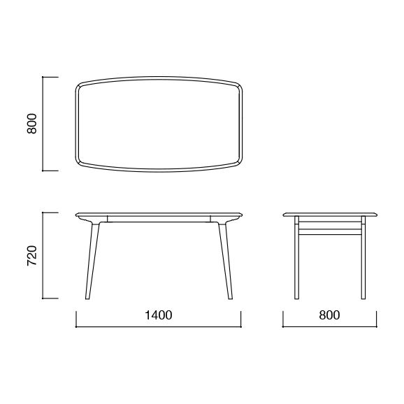 IKI DINING TABLE 1400｜ダイニングテーブル｜IDEE SHOP Online