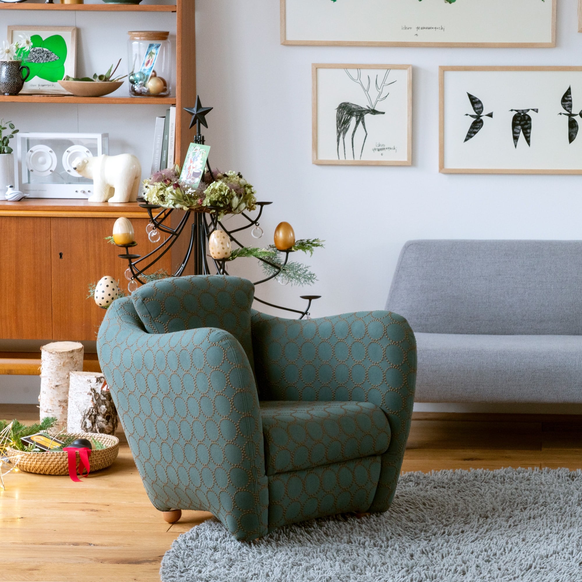IDEE SHOP Online MINI MILLER ARM CHAIR × mina perhonen ネイビー ソファ