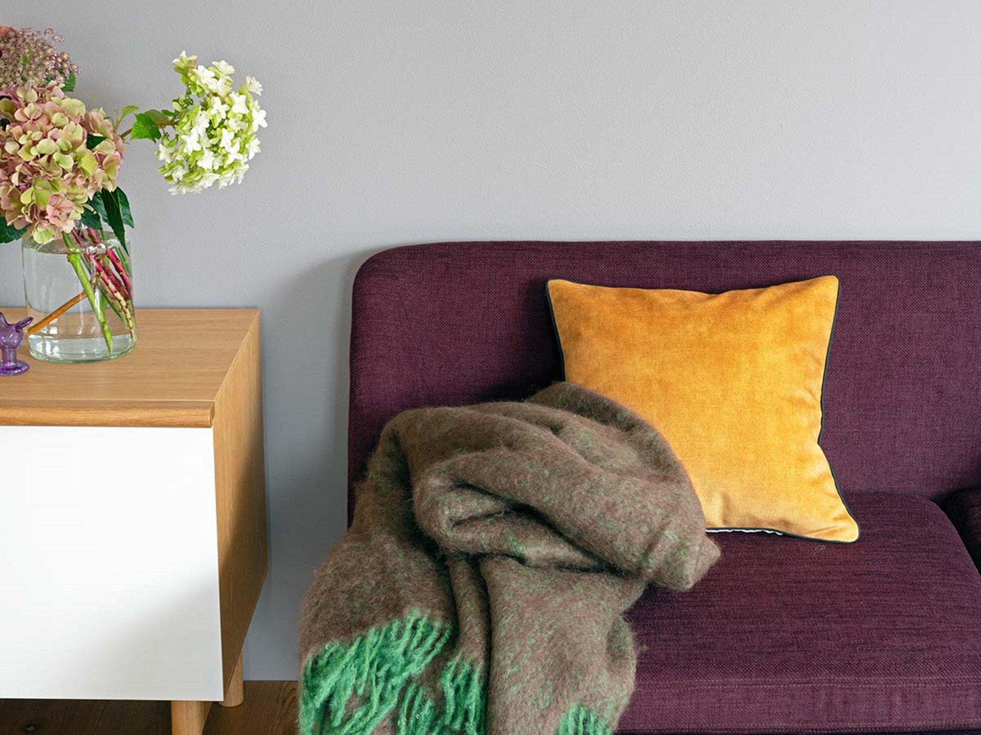 Idee Shop Online Casamance クッションカバー Manade 40cm角 イエロー ラグ ファブリック