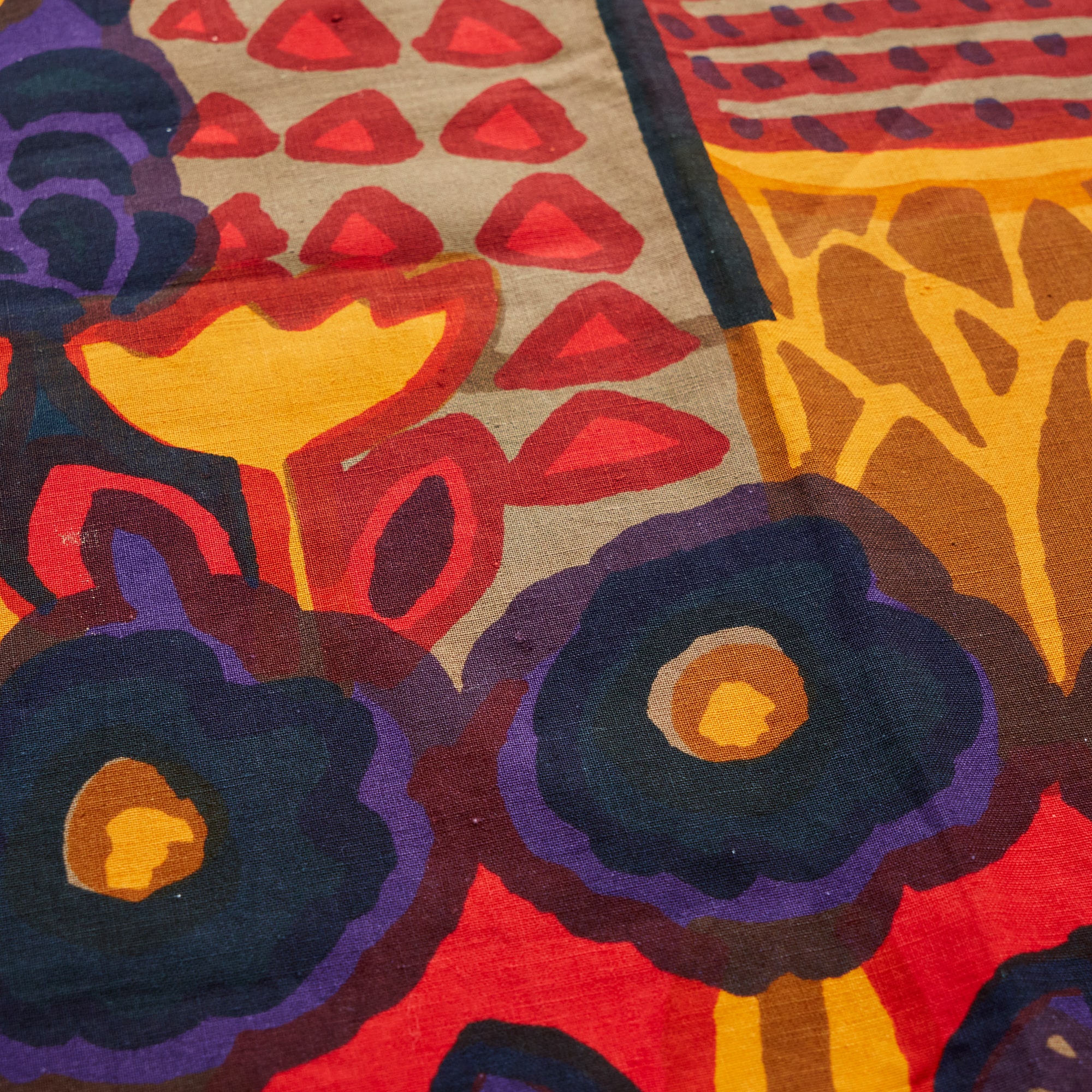 Idee Shop Online 北欧ヴィンテージテキスタイル Marimekko Katsuji Wakisaka Eve 1972 Multicolor ラグ ファブリック