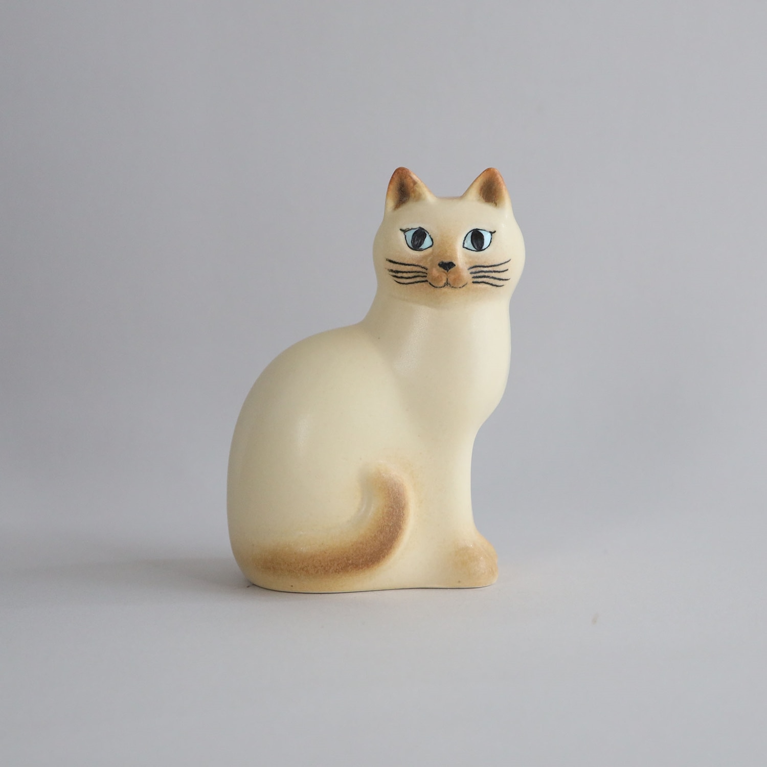 定番品】Lisa Larson Cat MANS Medium White Brown｜陶芸・ガラス作品