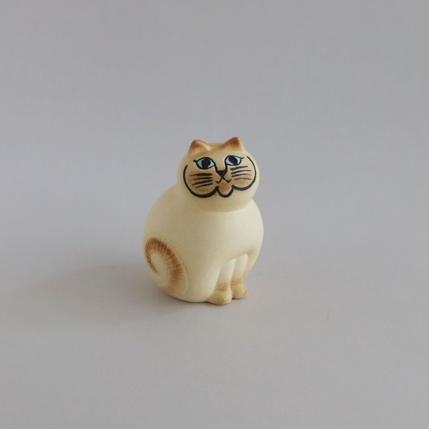 定番品】Lisa Larson Cat MIA Mini White Brown｜陶芸・ガラス作品