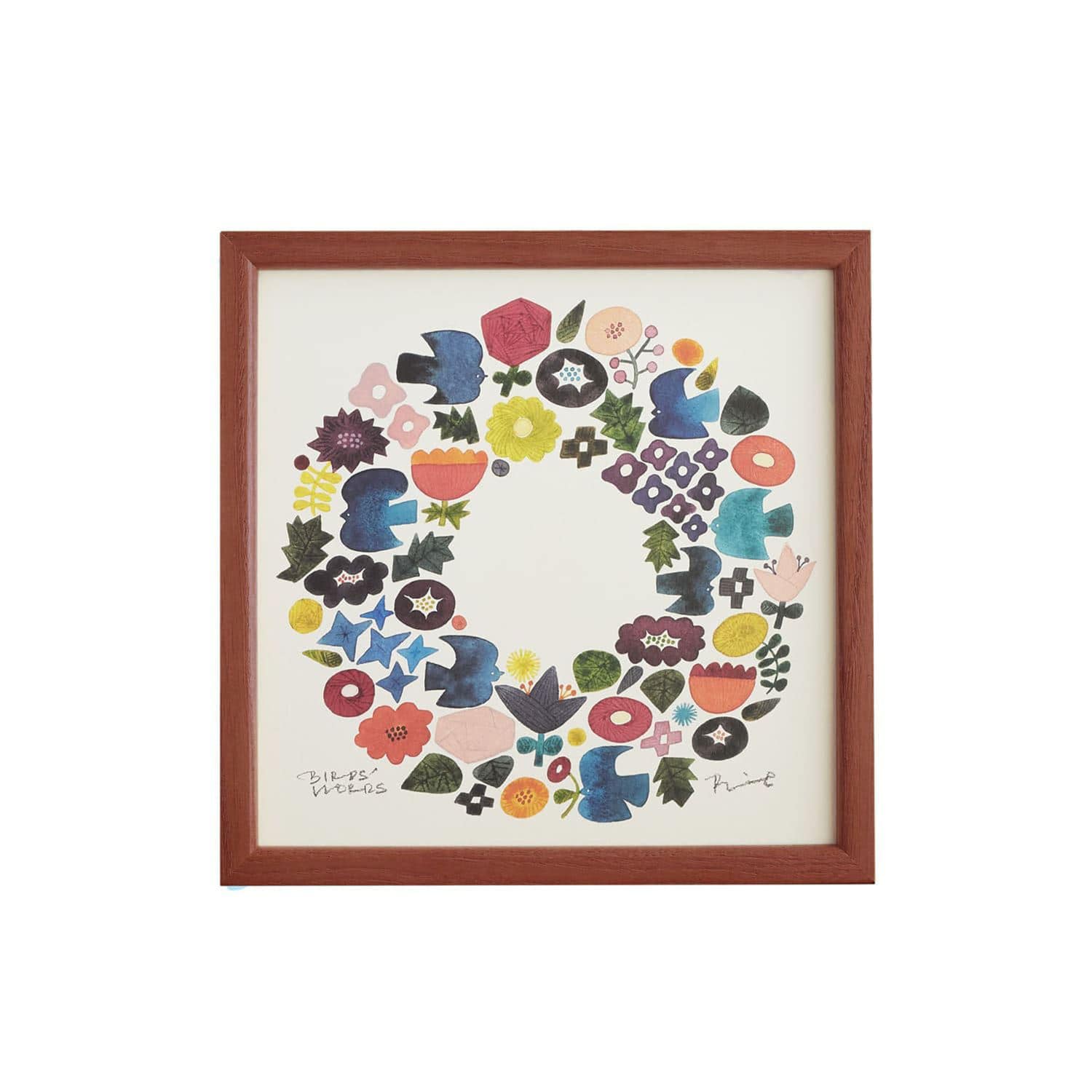 定番品】BIRDS' WORDS グラフィック リース 20|ポスター|IDEE SHOP