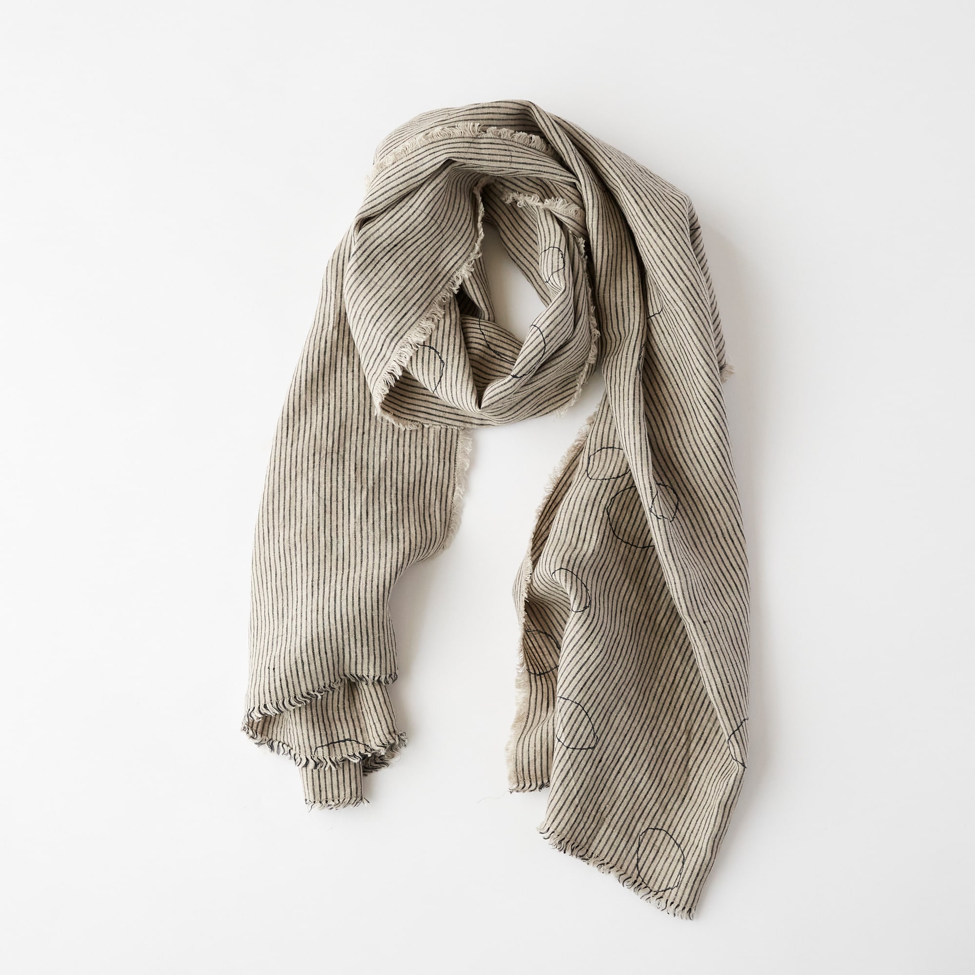 Idee Shop Online Poolとしょうぶ学園 ストール ストライプbk ファッション