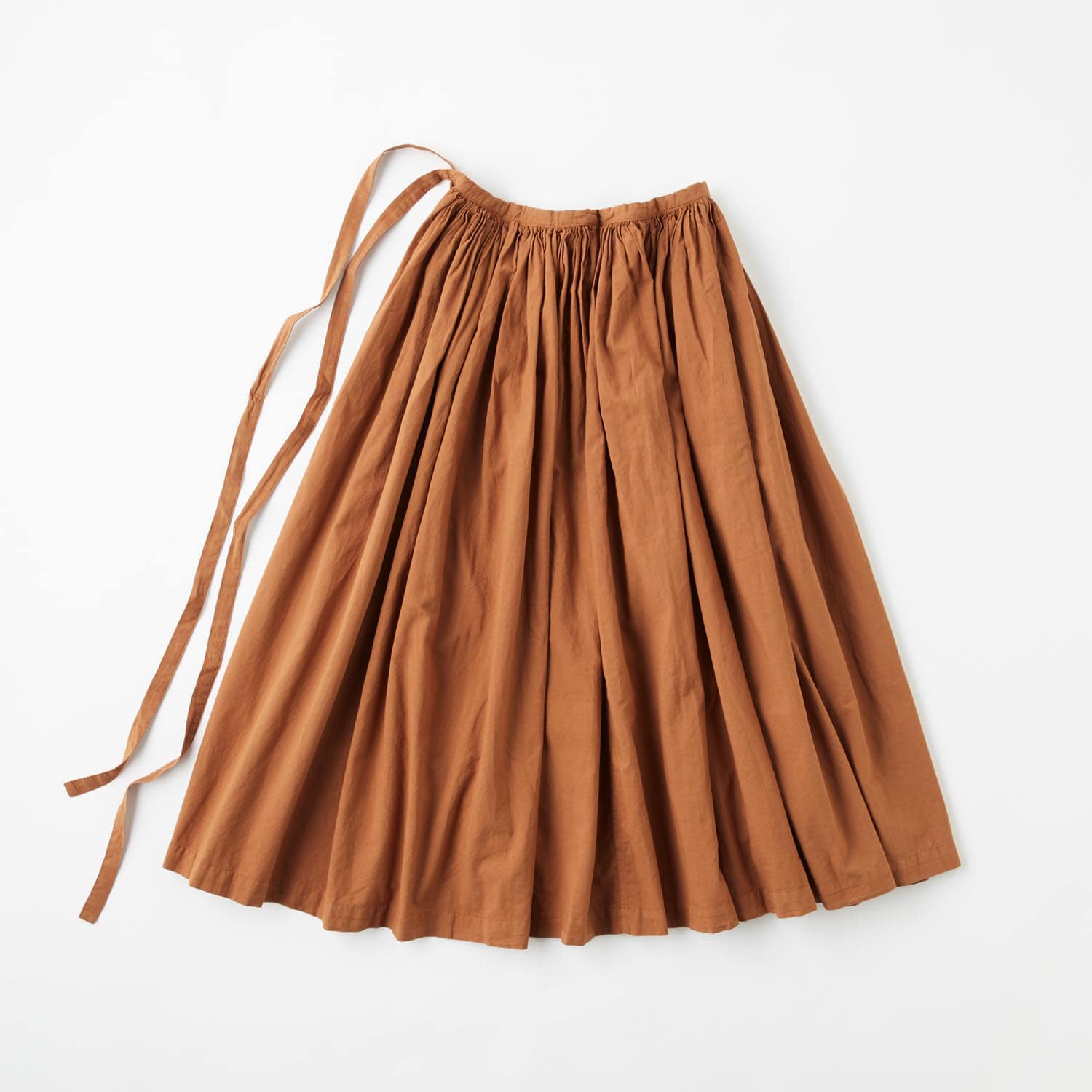 ☆POOL いろいろの服 巻きギャザーエプロン ブラウン｜ボトムス｜IDEE