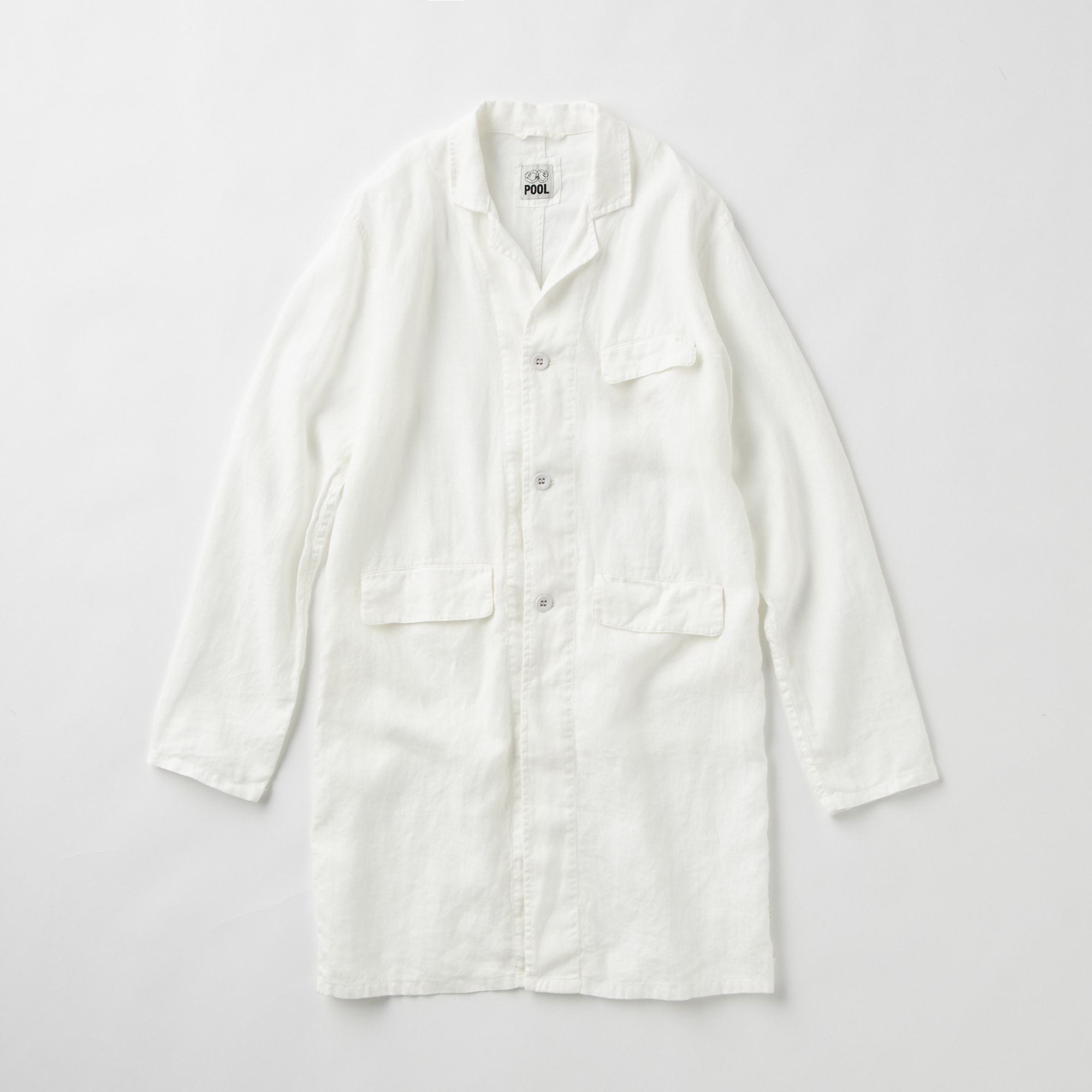 ☆POOL いろいろの服 アトリエコート ホワイト｜コート・ジャケット 