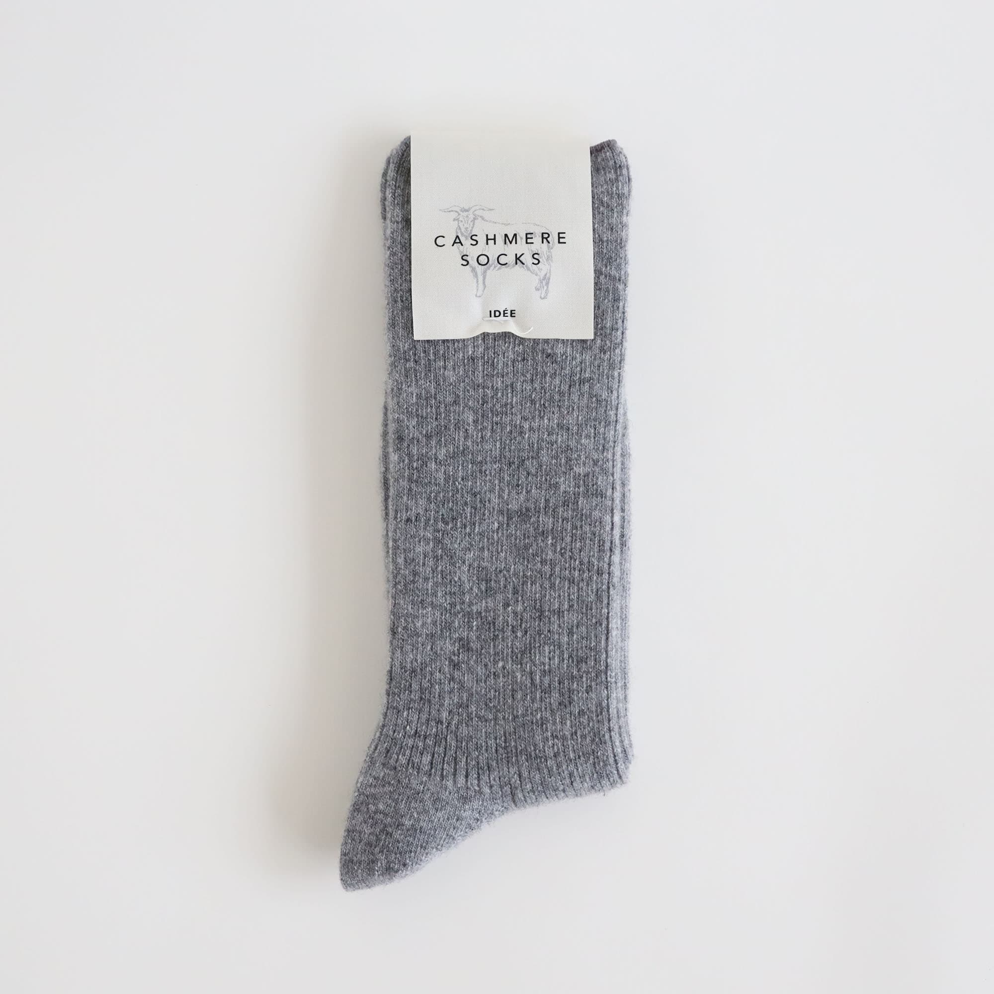 IDEE Cashmere Socks L グレー｜ファッション小物｜IDEE SHOP Online