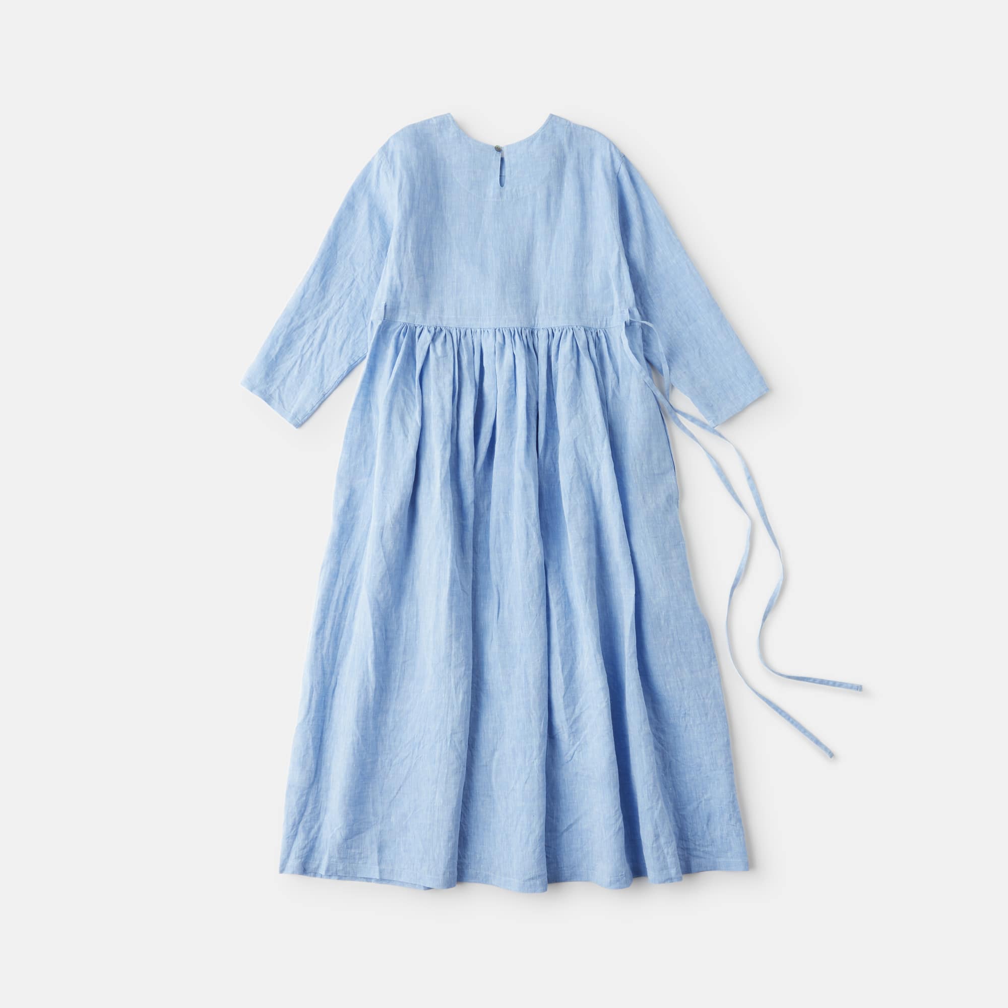 H& by POOL Gathered One-Piece Melange Light Blue｜ワンピース｜IDEE