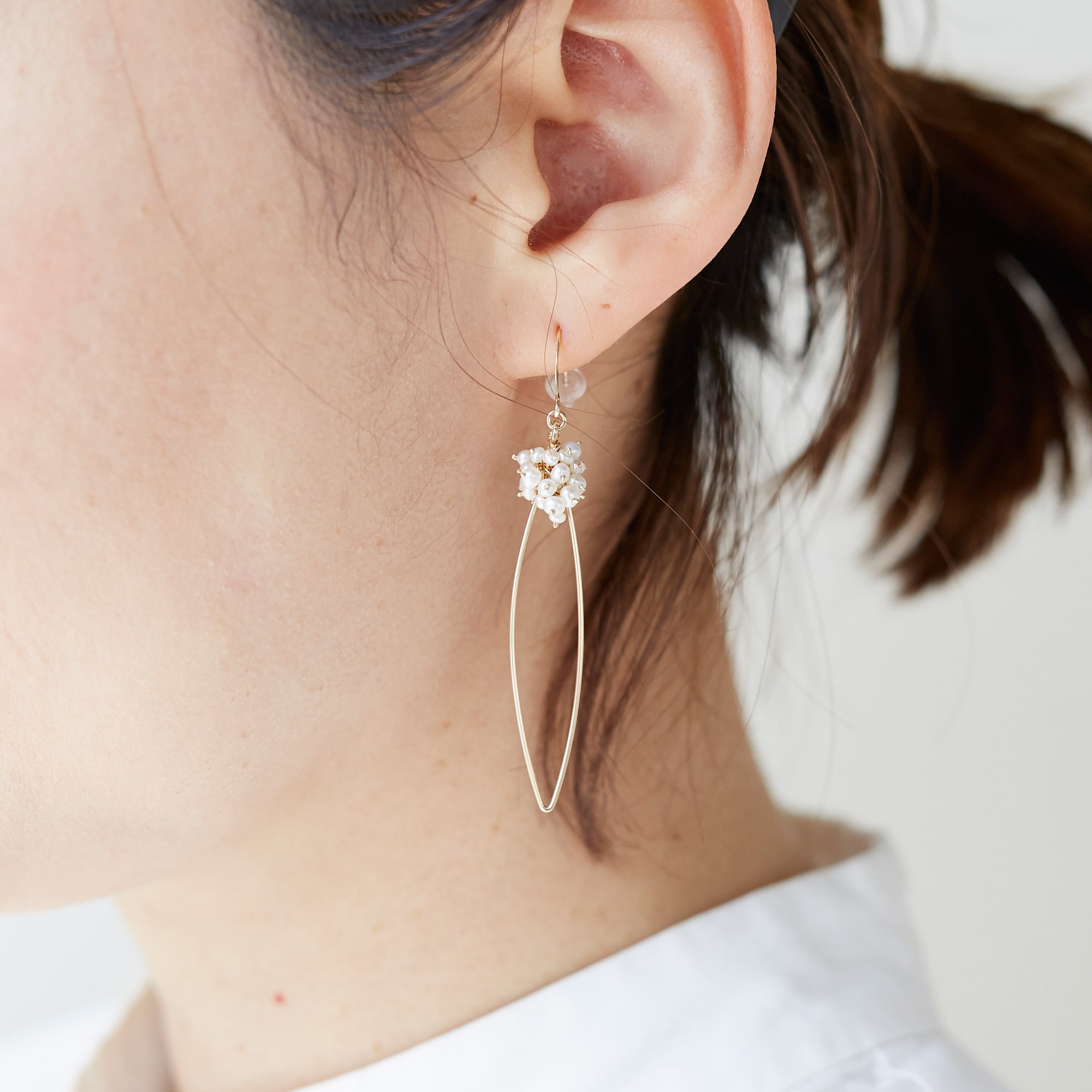 asumi bijoux shirotsumekusa long hoop pierce｜ピアス・イヤリング