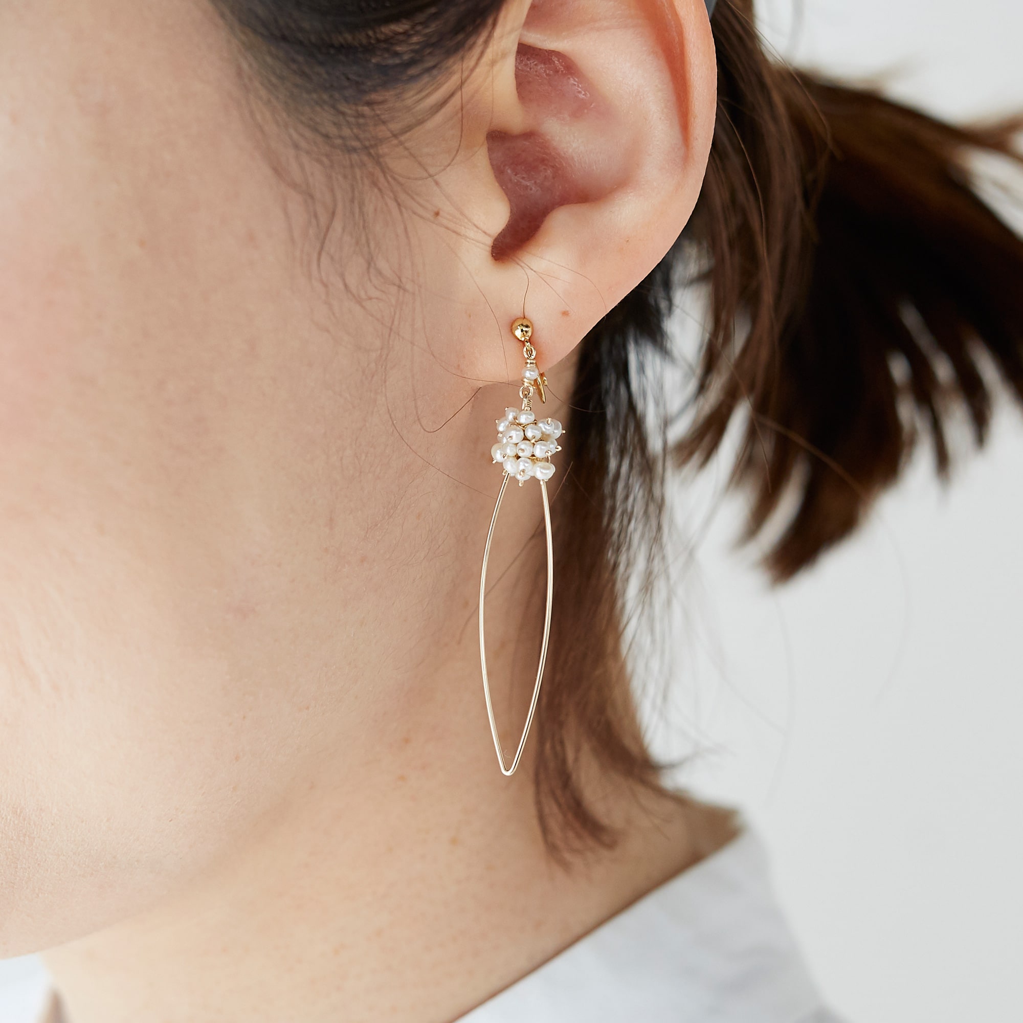 asumi bijoux shirotsumekusa long hoop earring｜ピアス・イヤリング